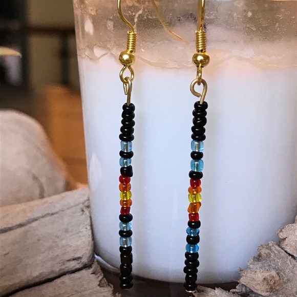 Native American inspired handmade earrings - Picture 3 of 3